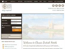 Tablet Screenshot of classicbritishhotels.com